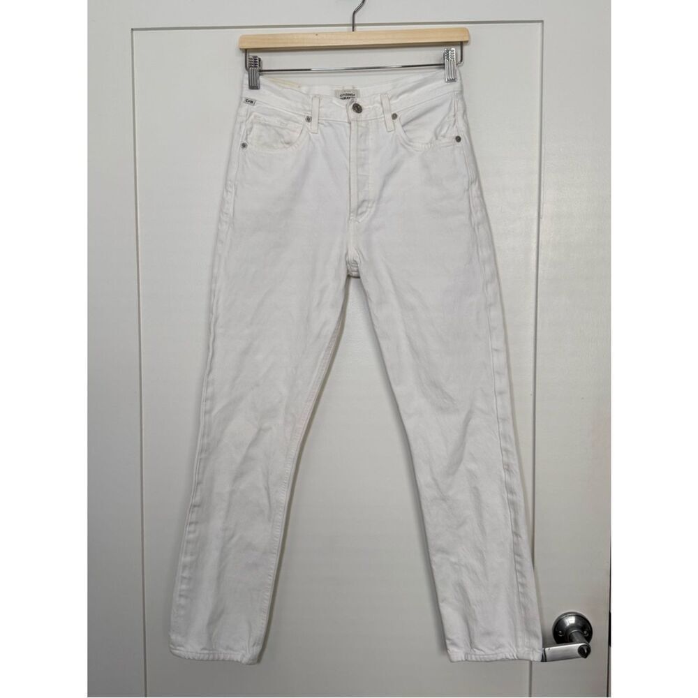 Citizens of Humanity Charlotte High Rise Straight Leg White Jeans 25 City